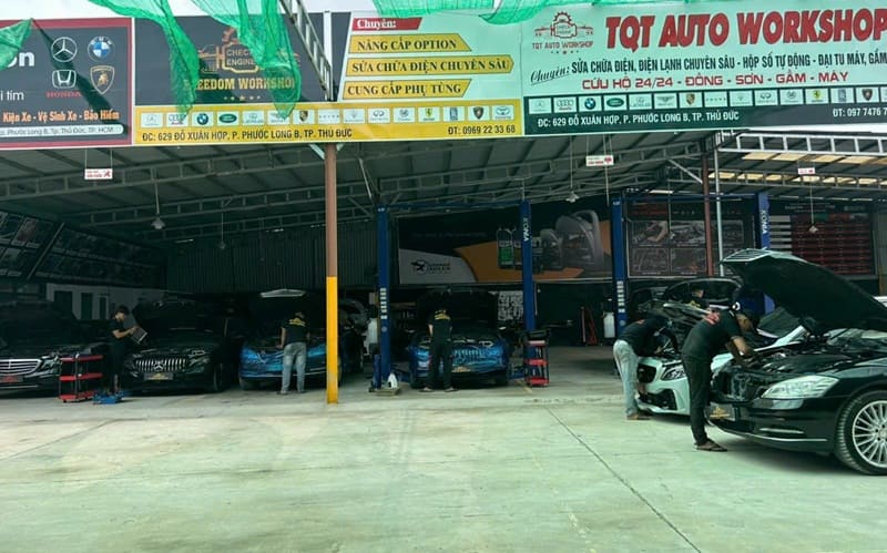 gara thay dầu phanh ô tô uy tín tqt auto workshop